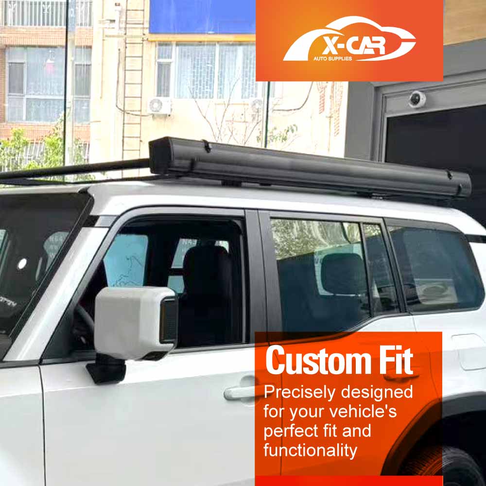 Roof Rack Rear Ladder LED Awning for Toyota Prado 250 Series VX/Kakadu/Altitude 2024-2025 Multi-Functional Expansion Platform Aluminum Alloy
