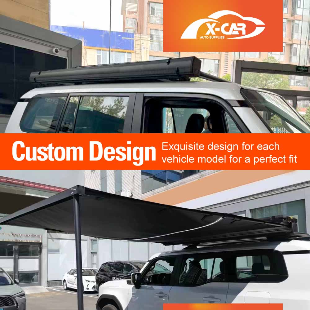 Roof Rack Rear Ladder LED Awning for Toyota Prado 250 Series GX/GXL 2024-2025 Multi-Functional Expansion Platform Aluminum Alloy