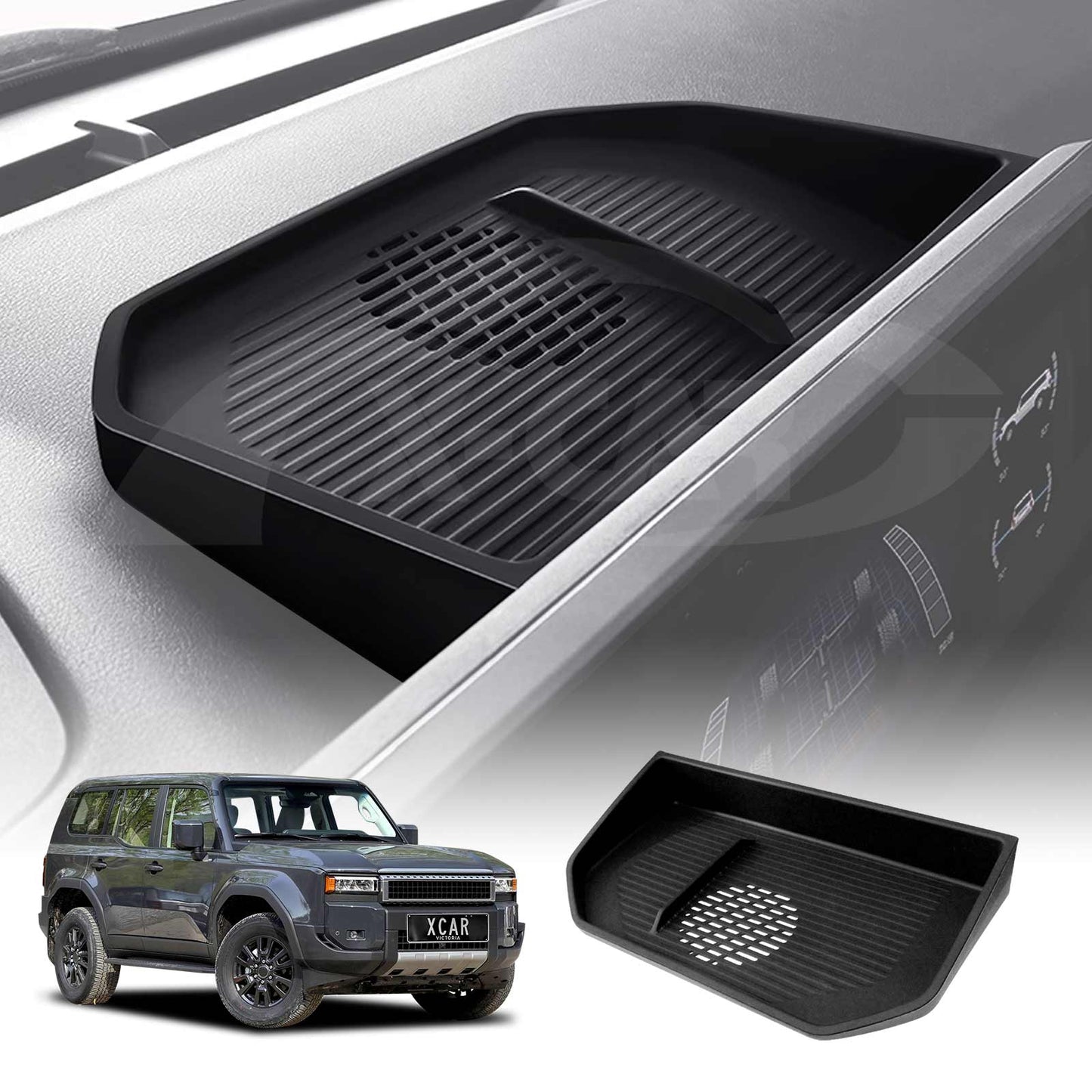 Dash Center Console Organizer for Toyota Prado 250 Series 2024-Onwards Dashboard Storage Box Phone Stand Tray