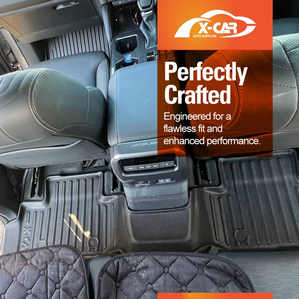 Floor Mats Boot Liner Set for Toyota Prado 250 Series 7-Seater 2024-2025 All Weather Heavy Duty Cargo Cover