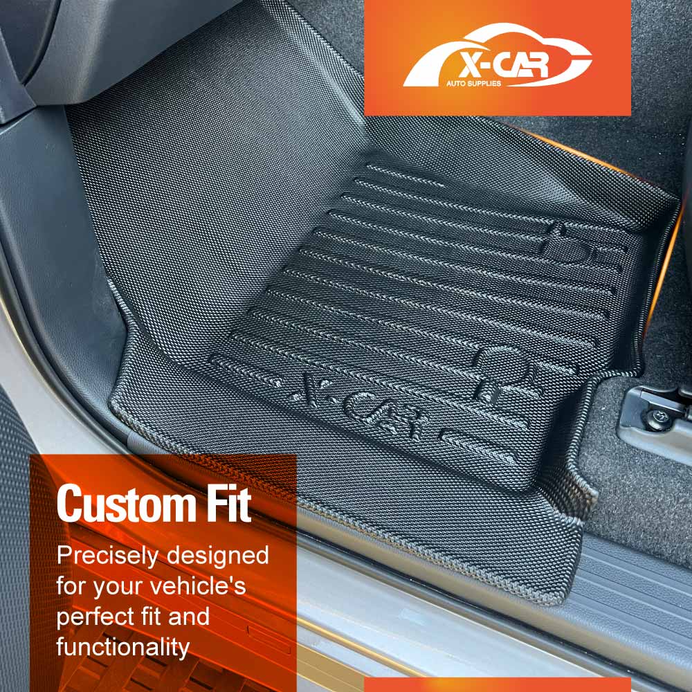Floor Mats Boot Liner Set for Toyota Prado 250 Series 7-Seater 2024-2025 All Weather Heavy Duty Cargo Cover