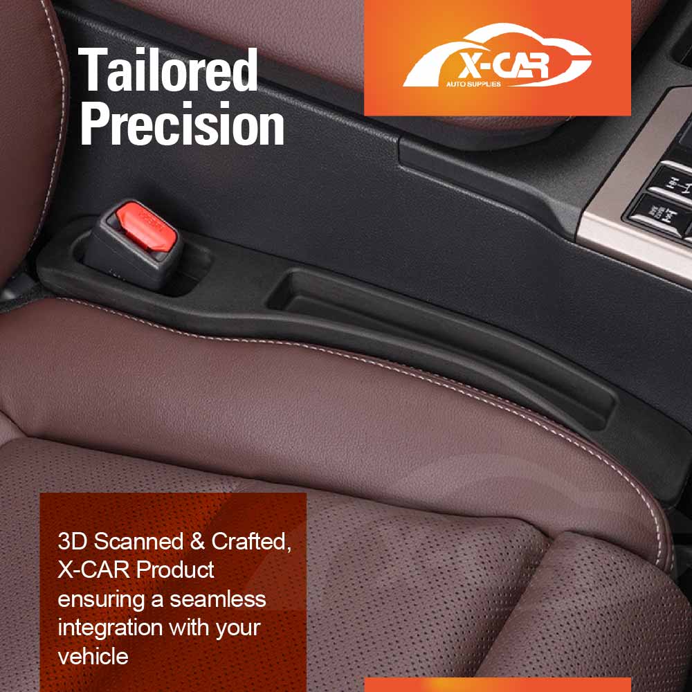 Car Seat Gap Filler Organizer for Toyota Prado 250 Series 2024-Onwards Extra Console Side TPE Storage Box Accessories