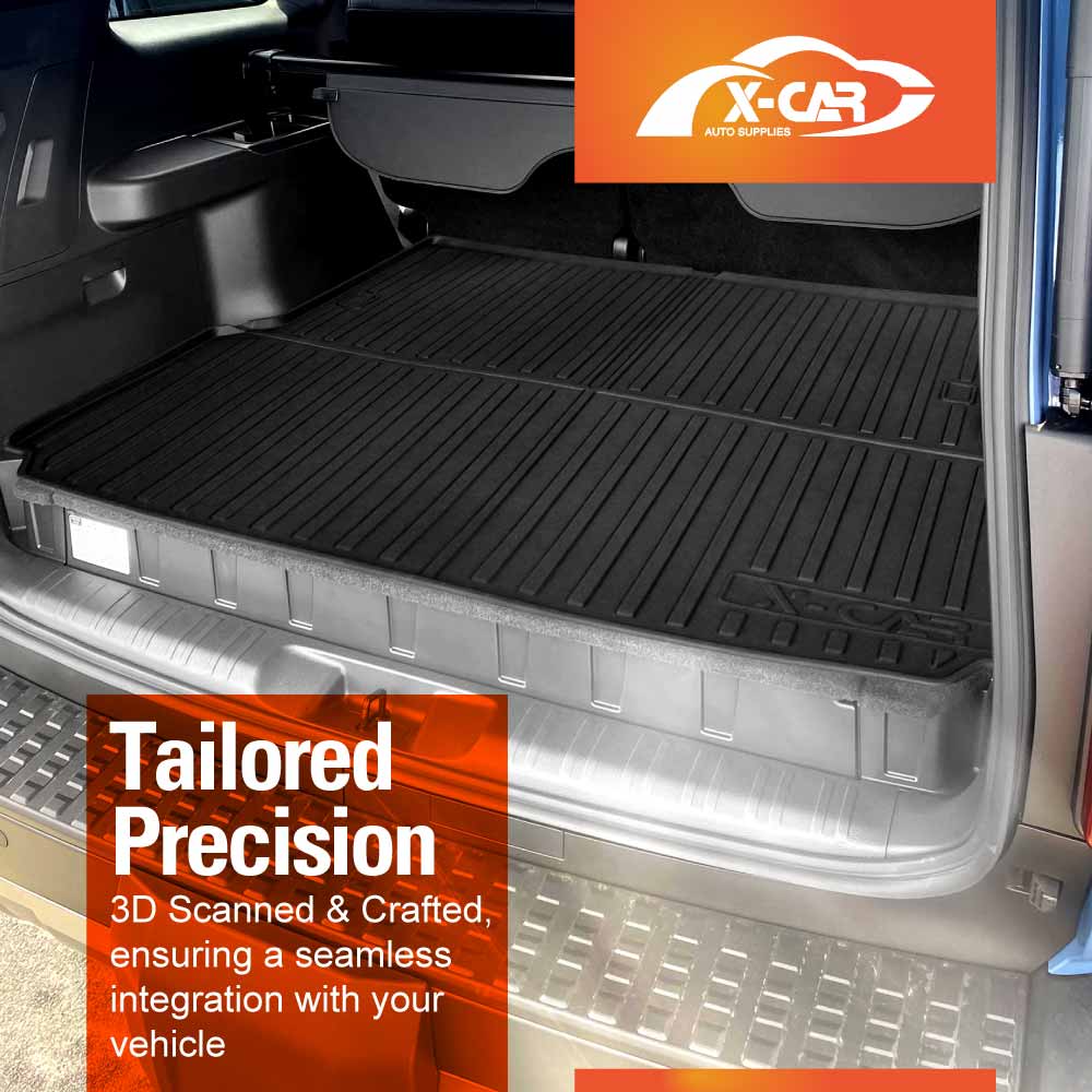 Floor Mats Boot Liner Set for Toyota Prado 250 5-Seater 2024-Onwards All Weather Heavy Duty Cargo Kick Back Seat Side Trunk Protector Covers