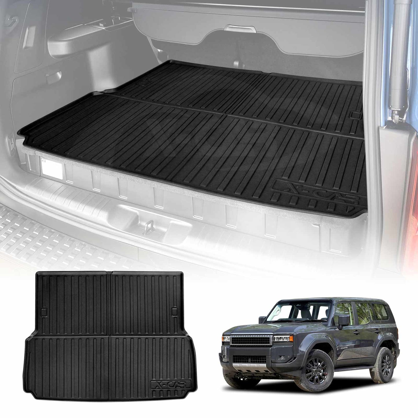 Boot Liner for Toyota Prado 250 Series 5-Seater 2024-2025 All Weather Heavy Duty Cargo Trunk Mat Luggage Tray