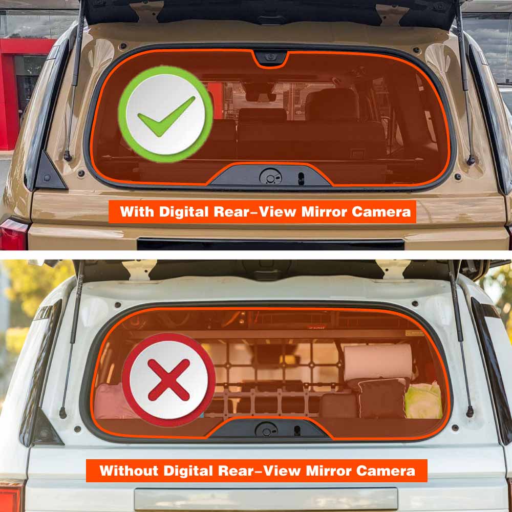 Rear Windscreen Sun Shades for Toyota Prado 250 With-Rear-View Mirror Camera 2024-Onwards Car Wind Screen Sun Blind Mesh