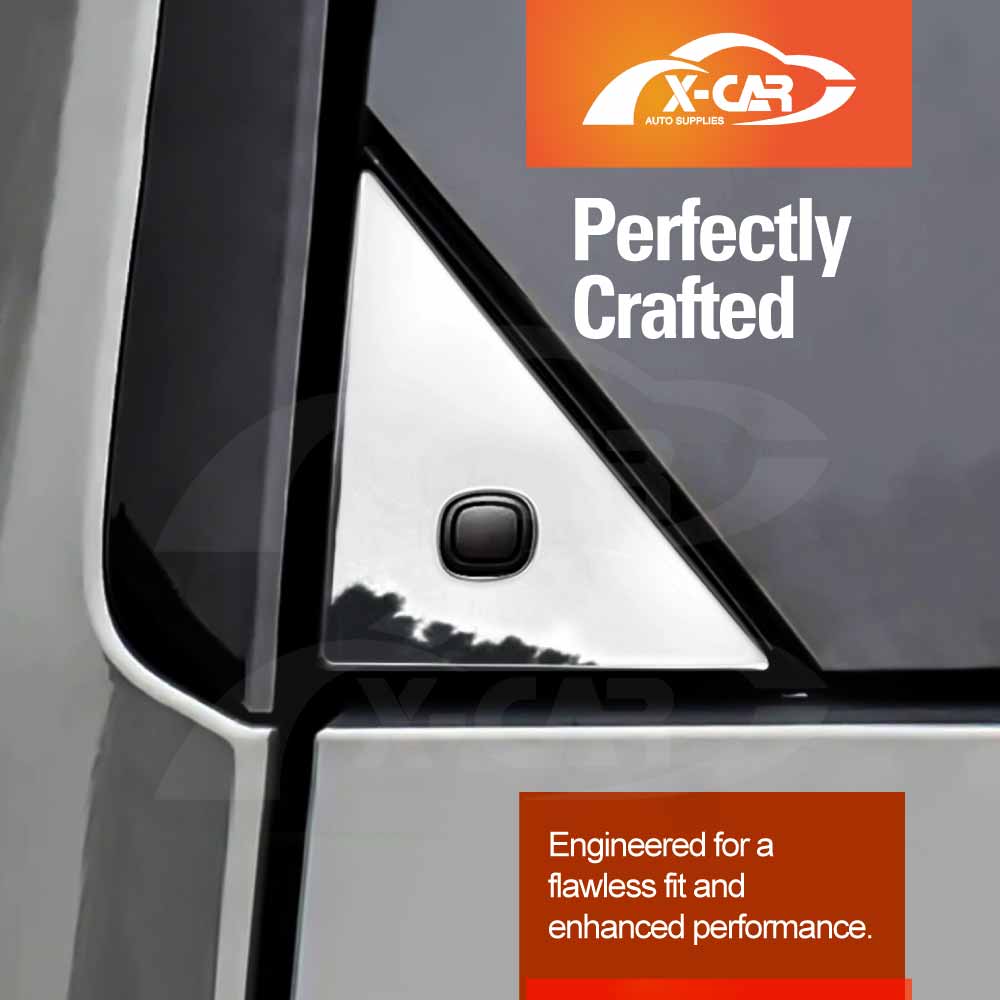 Rear Tailgate Window Switch Trim for Toyota Prado 250 Series 2024-Onwards Window Decoration Modification Silver Panel Cover Accessories