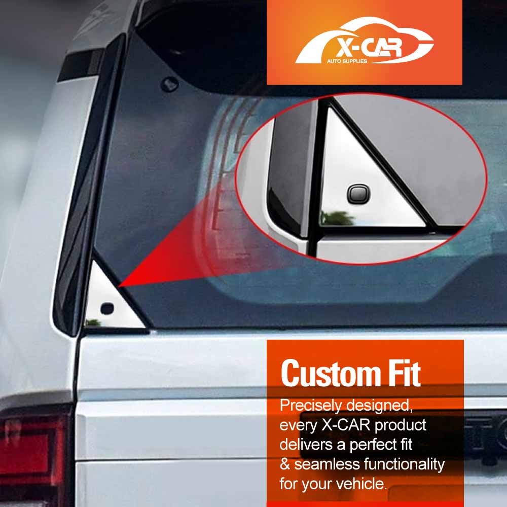 Rear Tailgate Window Switch Trim for Toyota Prado 250 Series 2024-Onwards Window Decoration Modification Silver Panel Cover Accessories