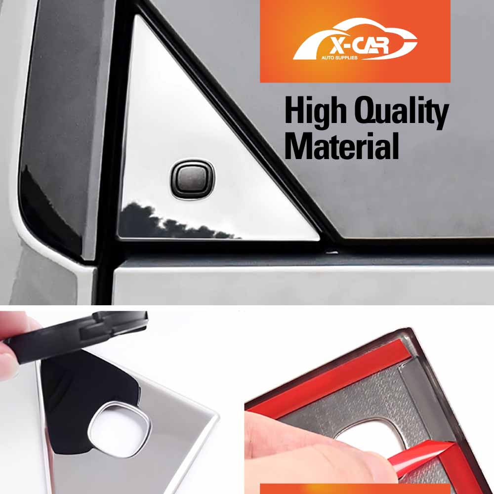 Rear Tailgate Window Switch Trim for Toyota Prado 250 Series 2024-Onwards Window Decoration Modification Silver Panel Cover Accessories