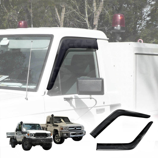 Weathershields for Toyota LandCruiser 70/76/78/79 2007-Onwards Series Car Weather Shields Wind Deflectors Window Sun Visor Set of 2 Pcs