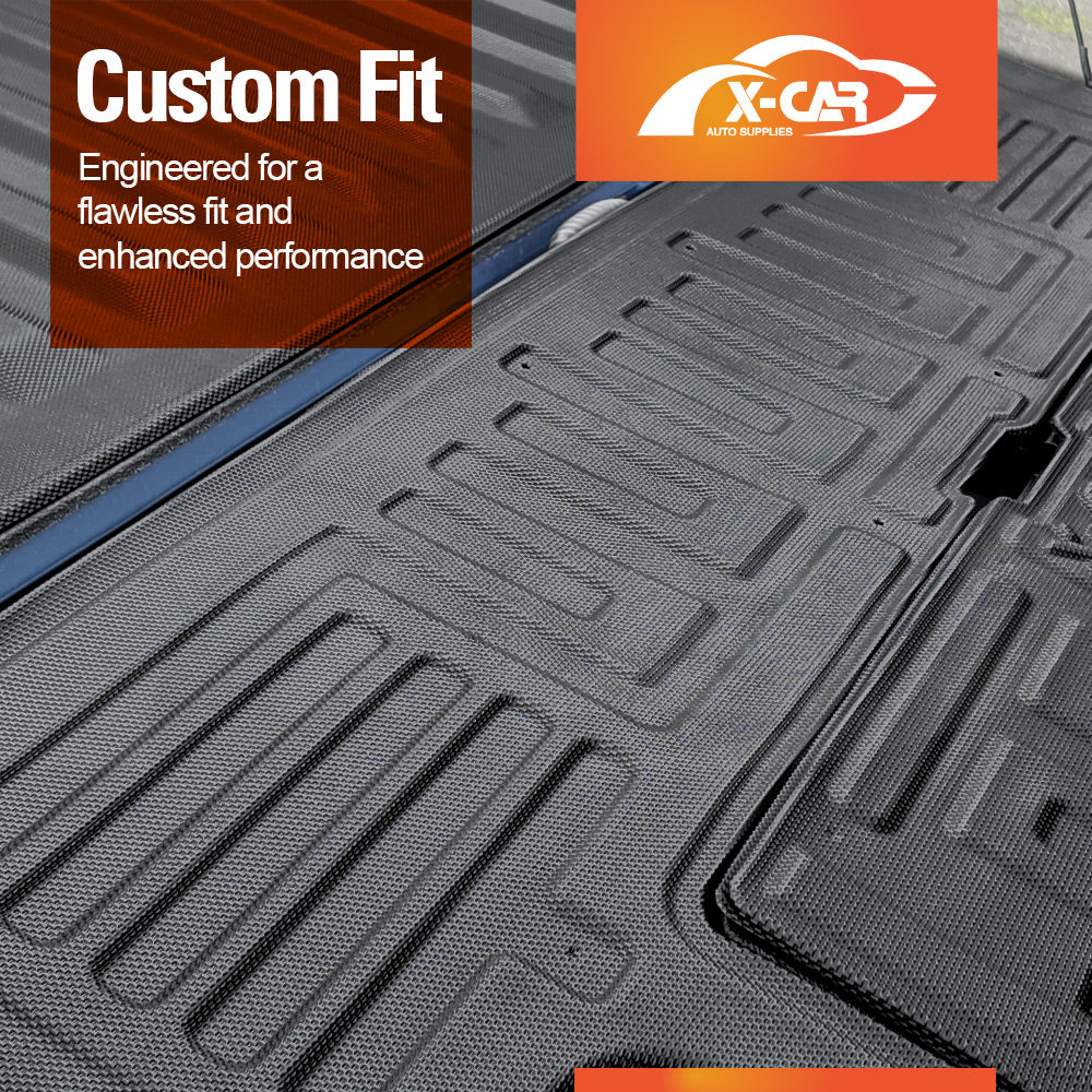 3D Floor Mats Tub Liner for LDV Terron 9 Dual Cab 2025-Onwards All Weather Heavy Duty Cargo Car Trunk Tailgate Ute Protector Set