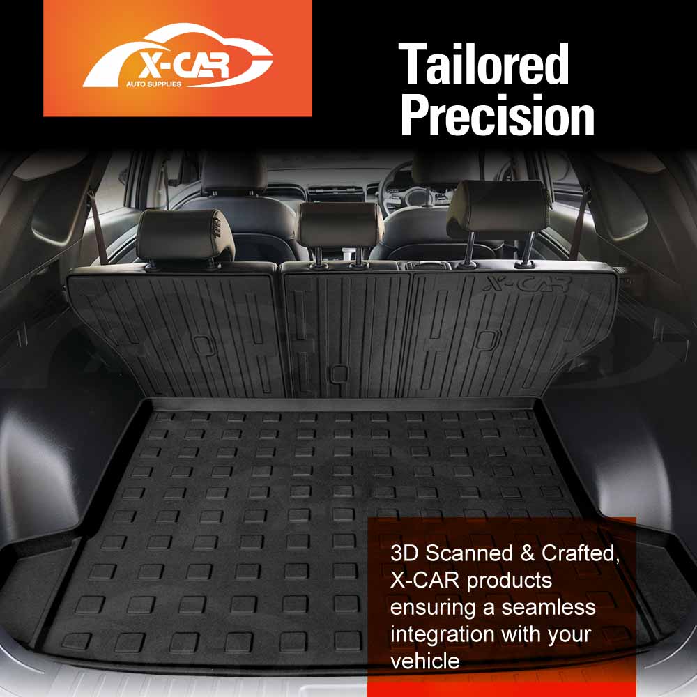 3D Floor Mats Boot Liner Set for Hyundai Tucson NX4 2021-Onwards All Weather Heavy Duty Cargo Kick Mats Back Seat Protector Cover