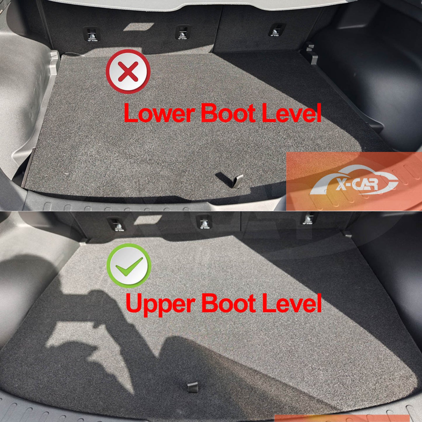 3D Floor Mats Boot Liner for GWM Haval Jolion 2024-Onwards All Weather Cargo Car Trunk Luggage Tray With Upper Boot Level