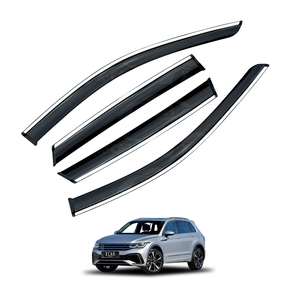 Weathershields for Volkswagen VW Tiguan 2016-2024 Car Weather Shields Wind Deflectors Window Sun Visor 4-Piece Set