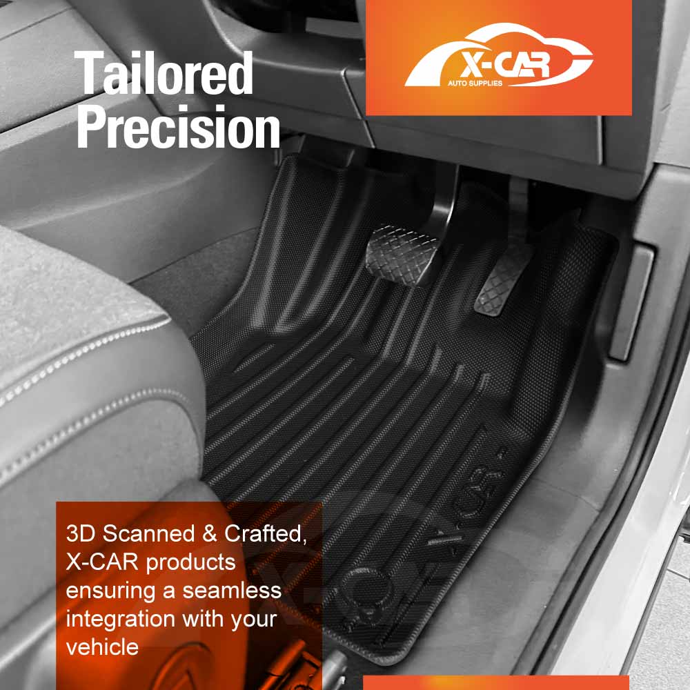 Floor Mats Boot Liner Set for Volkswagen VW Tiguan CT Series 2025-Onwards All Weather Heavy Duty Car Trunk Cargo Kick Back Seat Protector Cover