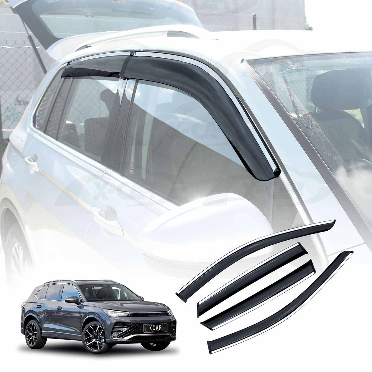 Weathershields for Volkswagen VW Tiguan CT Series 2025-Onwards Car Weather Shields Wind Deflectors Window Sun Visor 4-Piece Set
