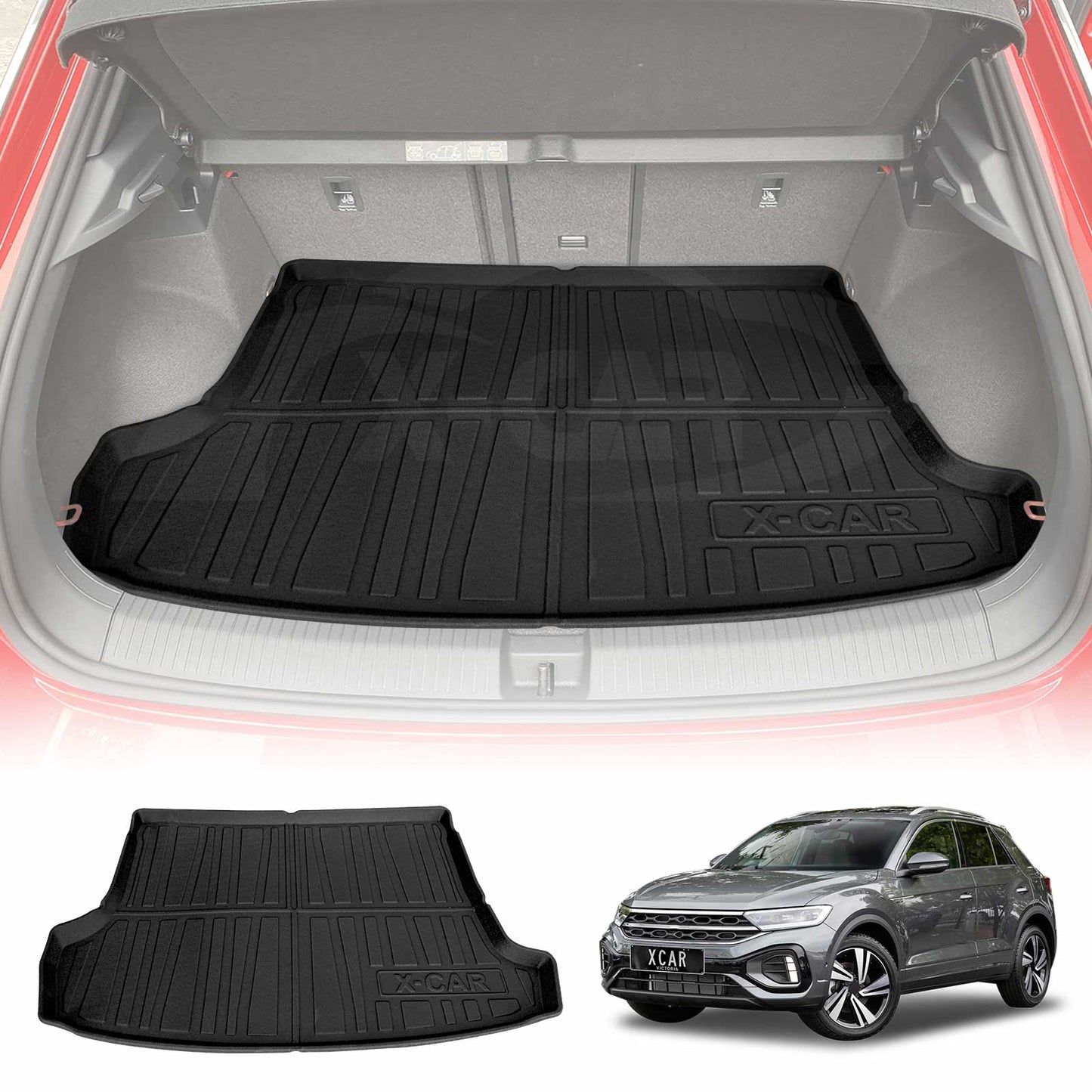 Boot Liner for Volkswagen VW T-Roc 2020-Onwards All Weather Heavy Duty Cargo Trunk Mat Luggage Tray Car Accessories