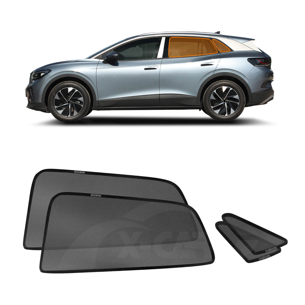 Rear Port Window Sun Shades for Volkswagen ID.4 2025-Onwards UV Protection Car Sunshade Blind Mesh