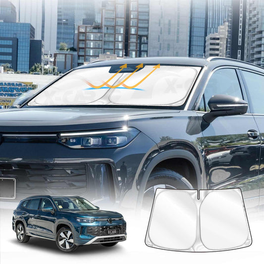 WindScreen Sun Shade for Volkswagen Tayron 2025-Onwards Blocks UV Rays Foldable Custom Wind Screen Sun Visor Protector