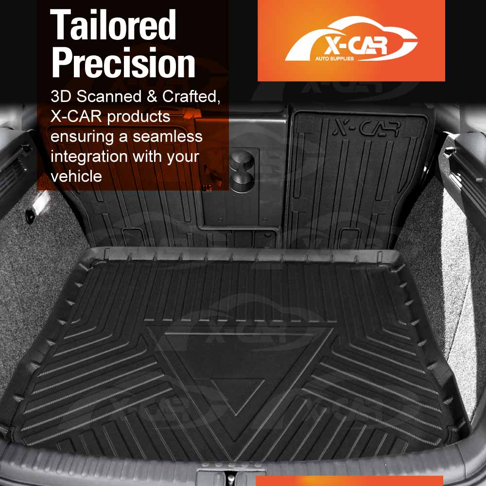 Boot Liner Kick Mats Set for Volkswagen Tiguan 2008-2016 All Weather Heavy Duty Cargo Car Trunk Back Seat Protector