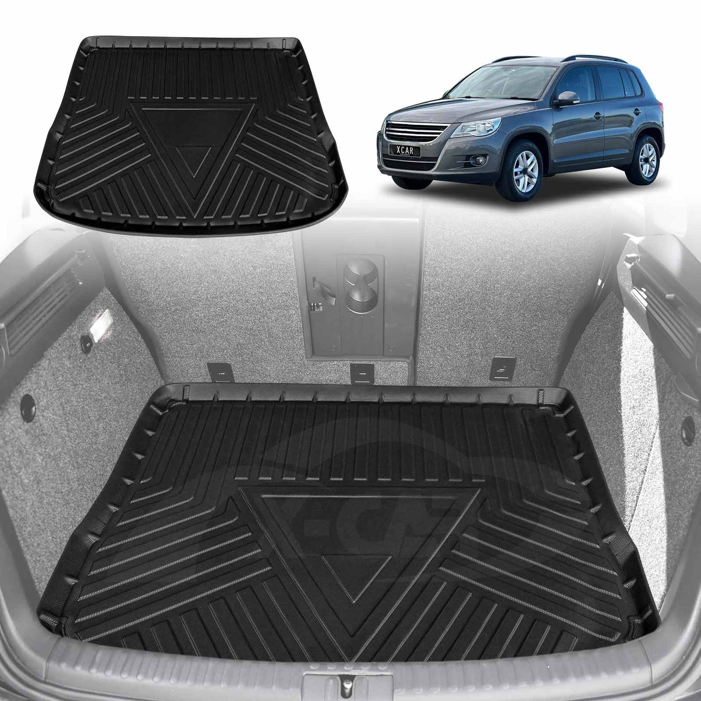 Boot Liner for Volkswagen Tiguan 2008-2016 All Weather Heavy Duty Cargo Trunk Cover Mat Luggage Tray Car Accessories