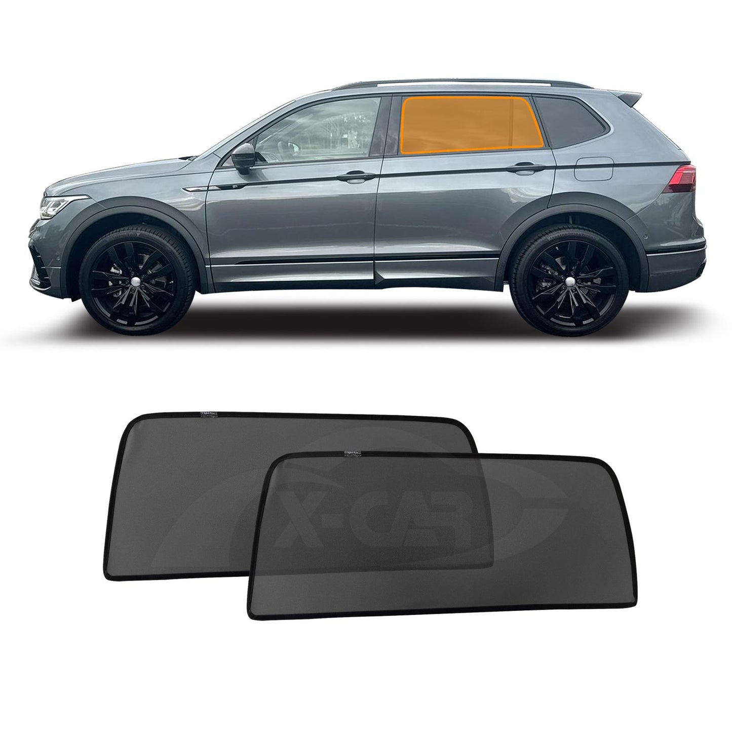 Rear Window Sun Shade for Volkswagen VW Tiguan Allspace 7 Seater 2018-2024 UV Protection Car Sunshade Blind Mesh