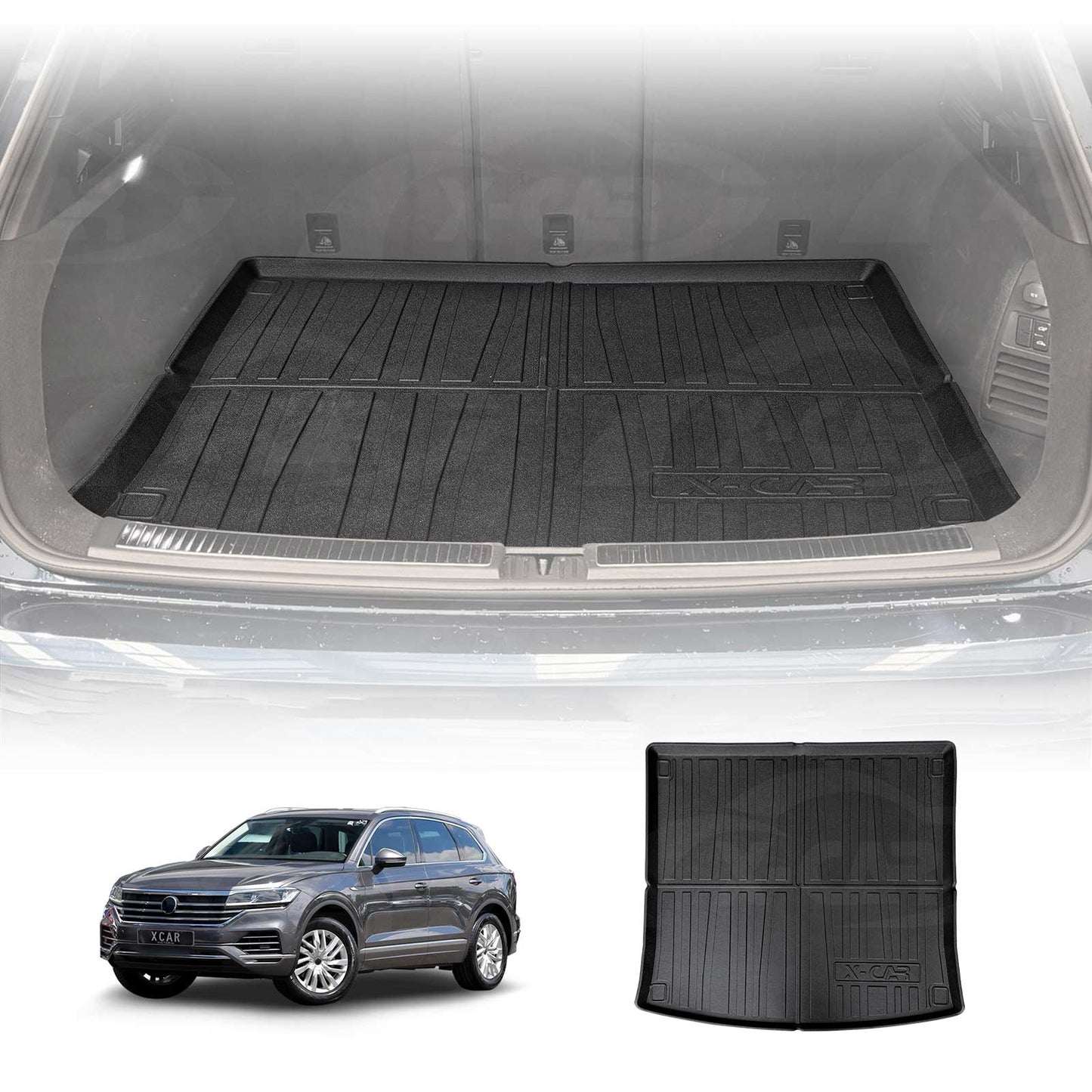 Boot Liner for Volkswagen VW Touareg 2019-Onwards All Weather Heavy Duty Car Trunk Cover Cargo Mat Luggage Tray