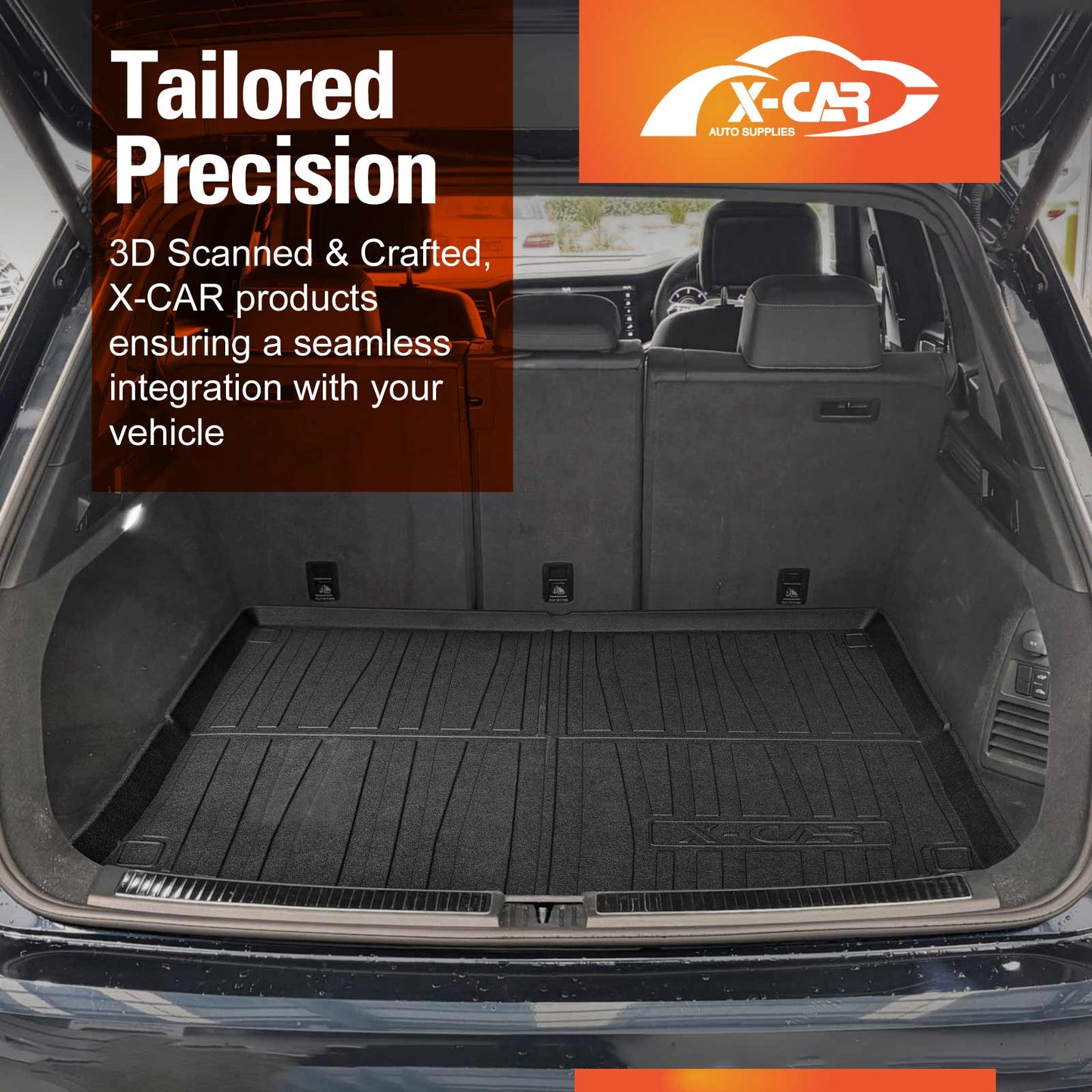 Boot Liner for Volkswagen VW Touareg 2019-Onwards All Weather Heavy Duty Car Trunk Cover Cargo Mat Luggage Tray