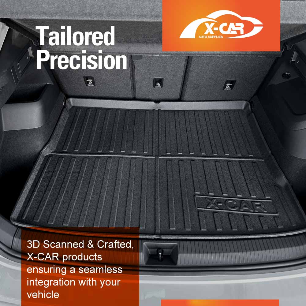 3D Floor Mats Boot Liner Set for Volkswagen VW Tiguan CT Series 2025-Onwards All Weather Heavy Duty Cargo Car Trunk Luggage Tray