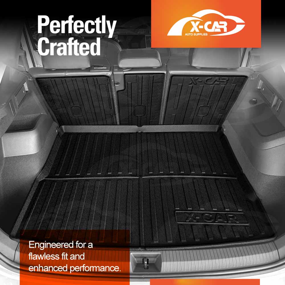 Boot Liner Kick Mats Set for Volkswagen VW Tiguan CT Series 2025-Onwards All Weather Heavy Duty Cargo Car Trunk Back Seat Protector