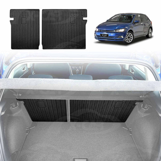 Back Seat Protector for Volkswagen Polo MK6 Hatch 2018-Onwards All Weather Heavy Duty Car Seat Kick Mats Cover