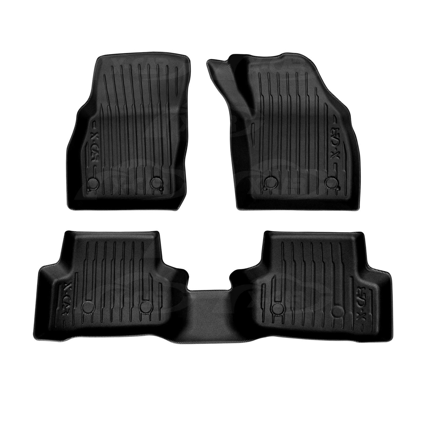 3D Floor Mats for Volkswagen Polo MK6 Hatch 2018-Onwards Heavy Duty All Weather Car Mats Carpet Liner Set