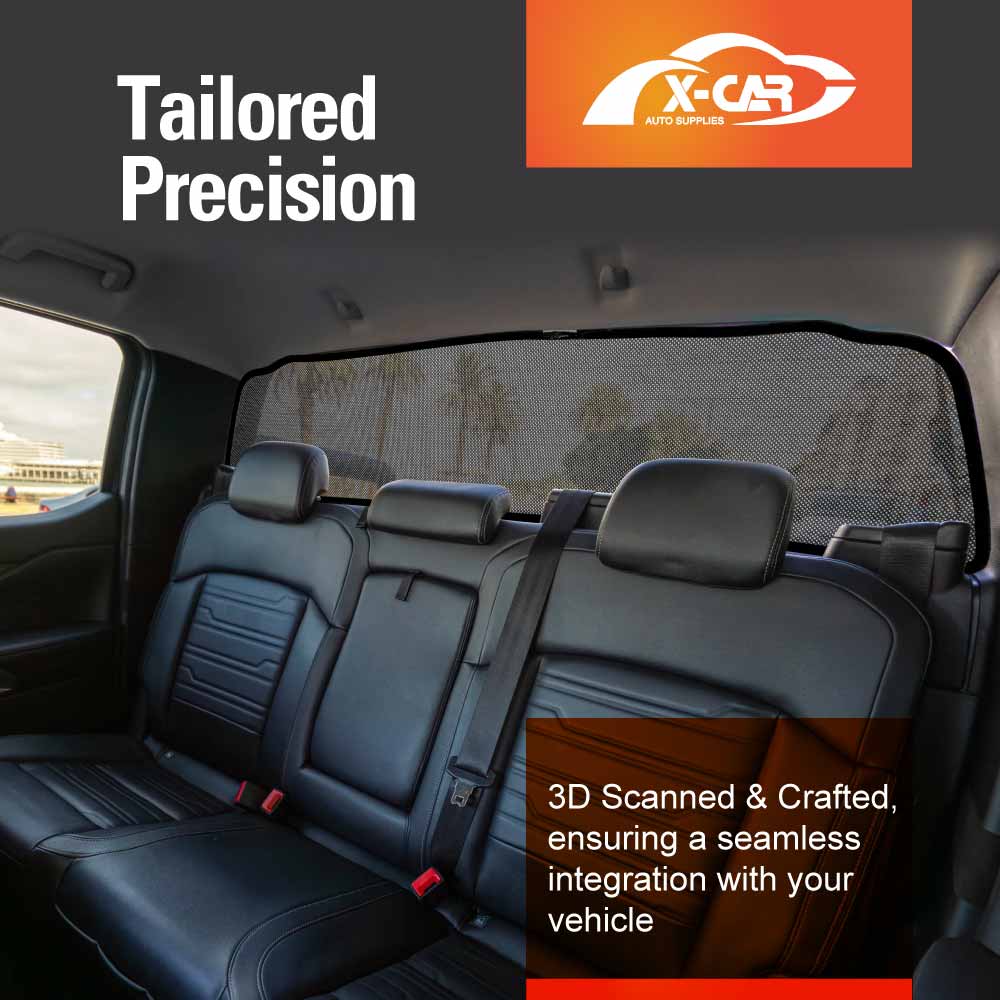 Rear Windscreen Sun Shade for Volkswagen Amarok NF Series 2023-Onwards Dual Cab Car Custom Wind Screen Sun Blind Mesh