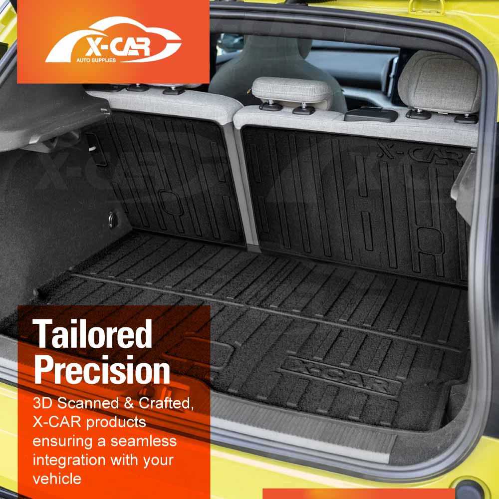 Boot Liner Set for Volvo EX30 2024-Onwards All Weather Heavy Duty Car Trunk Back Seat Protector Cargo Kick Mats