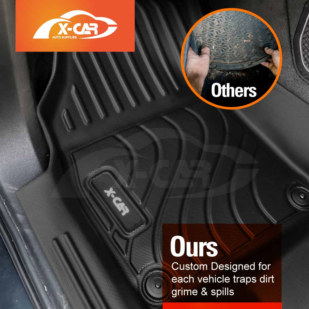 3D Floor Mats Boot Liner for Volvo XC90 2015-Onwards All Weather Heavy Duty Cargo Car Trunk Luggage Tray
