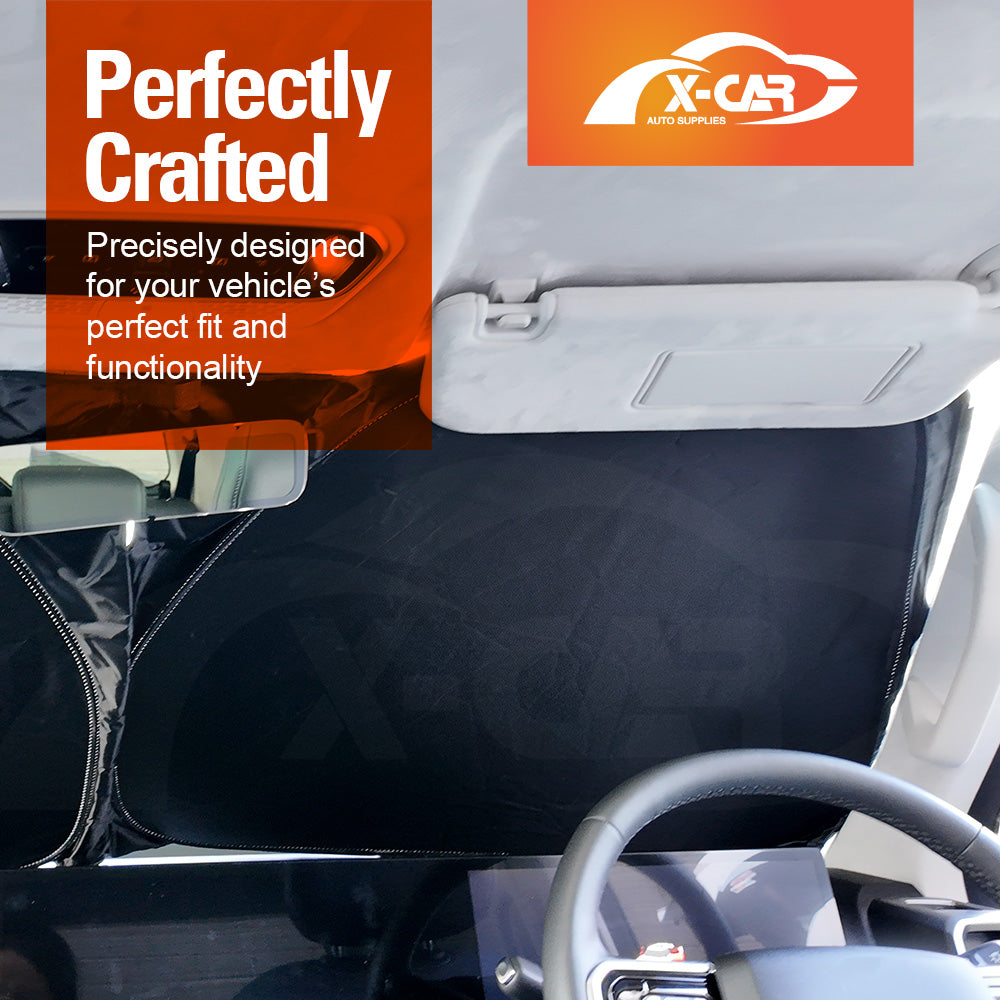 WindScreen Sun Shade for LDV Terron 9 Dual Cab 2025-Onwards Blocks UV Rays Sun Visor Protector Foldable Front Sunshade