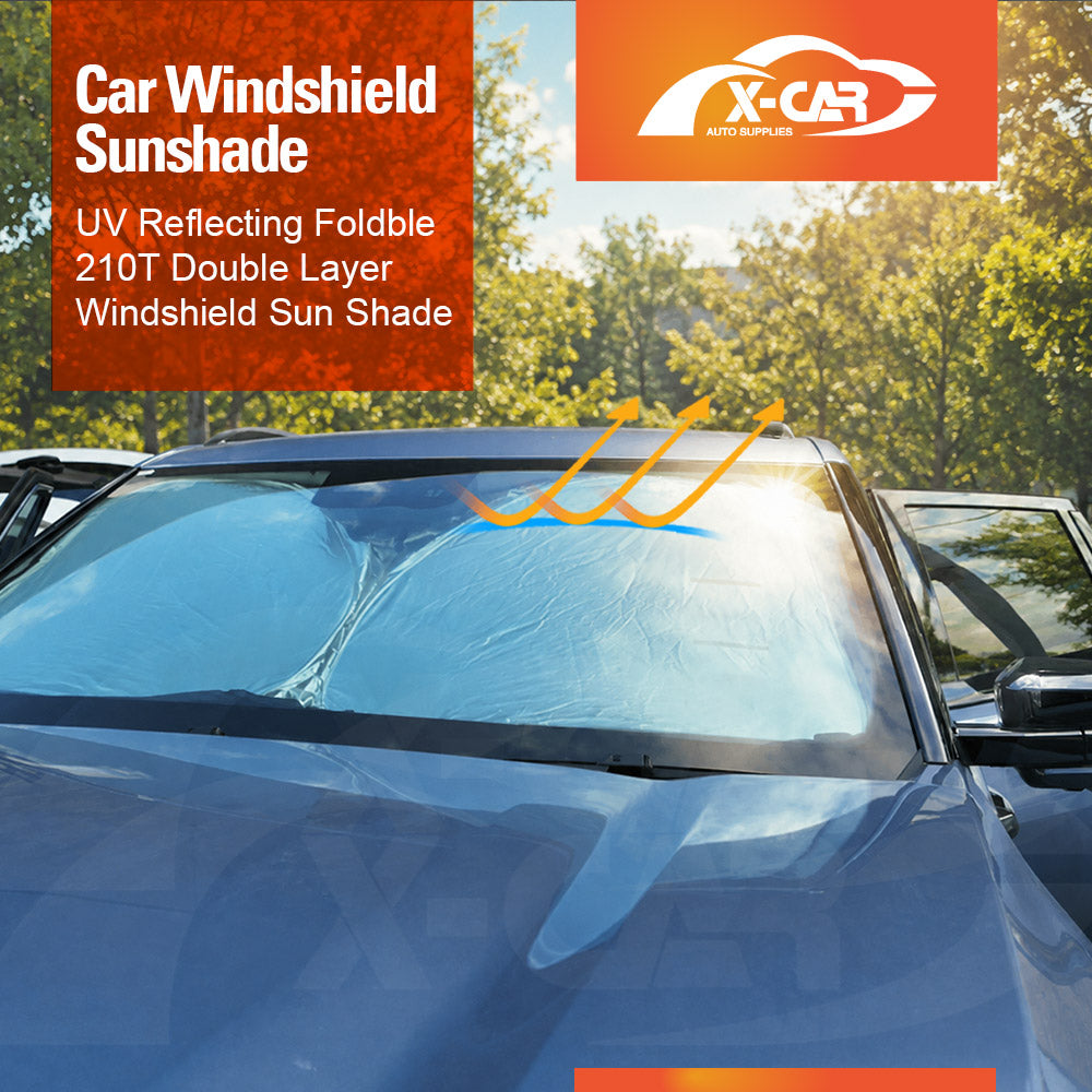 WindScreen Sun Shade for LDV Terron 9 Dual Cab 2025-Onwards Blocks UV Rays Sun Visor Protector Foldable Front Sunshade