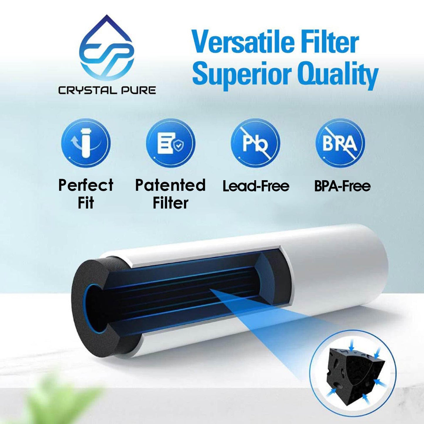 Replacement Water Filter for Elkay 51300C Compatible with ezH2O and Halsey Taylor Bottle Filling Stations 1-Pack