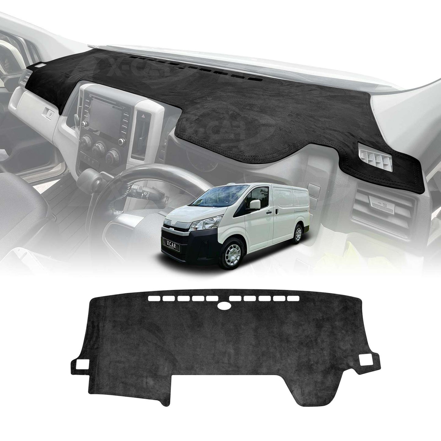 Dash Mat for Toyota HiAce Van 2019-Onwards Non-Slip Microfiber Pad Cover Interior Accessories