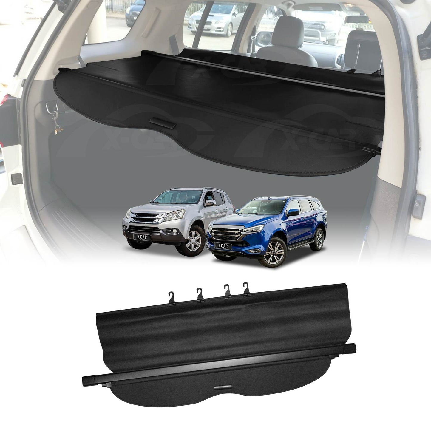 Retractable Car Trunk Shade For Isuzu MU-X MUX 2013-Onwards Rear Cargo Security Shield Luggage Cover