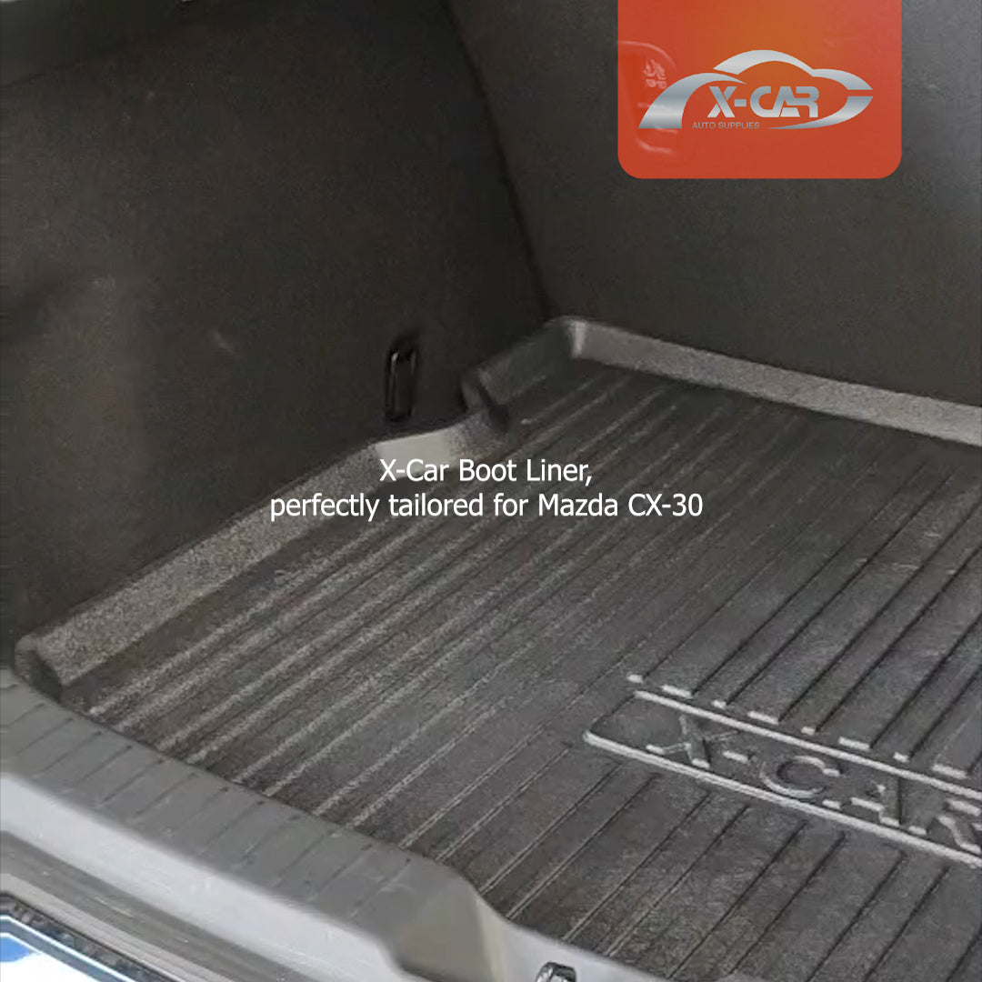 3D Floor Mats Boot Liner Set for Mazda CX-30 CX30 2019-Onwards All Weather Heavy Duty Cargo Car Trunk Luggage Tray Carpet Set