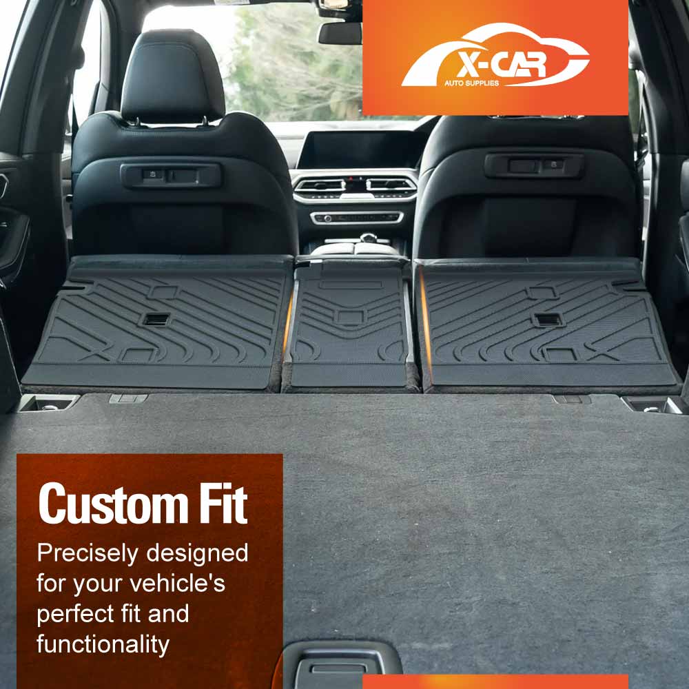 Boot Liner Back Seat Protector for BMW X5 X5M G05 F95 2018-Onwards All Weather Heavy Duty Cargo Car Trunk Kick Mats
