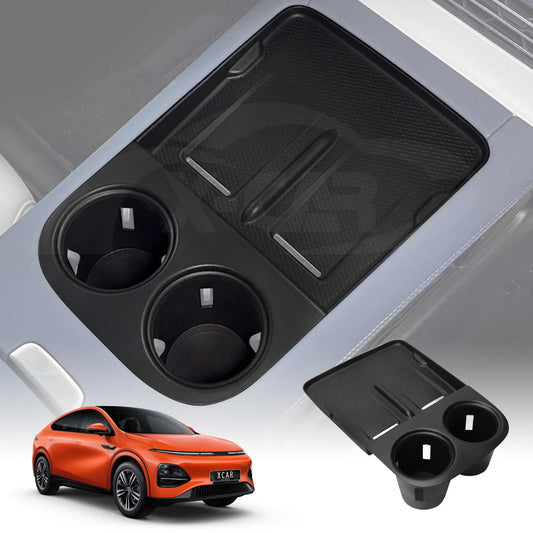Cup Holder Insert Pad for Xpeng G6 2024-Onwards Centre Armrest Anti-Slip Wireless Charging Silicone Pad Organizer Accessories