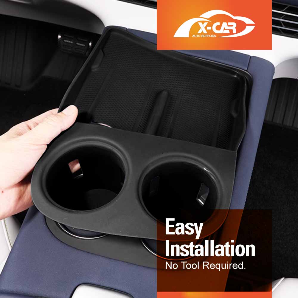 Cup Holder Insert Pad for Xpeng G6 2024-Onwards Centre Armrest Anti-Slip Wireless Charging Silicone Pad Organizer Accessories