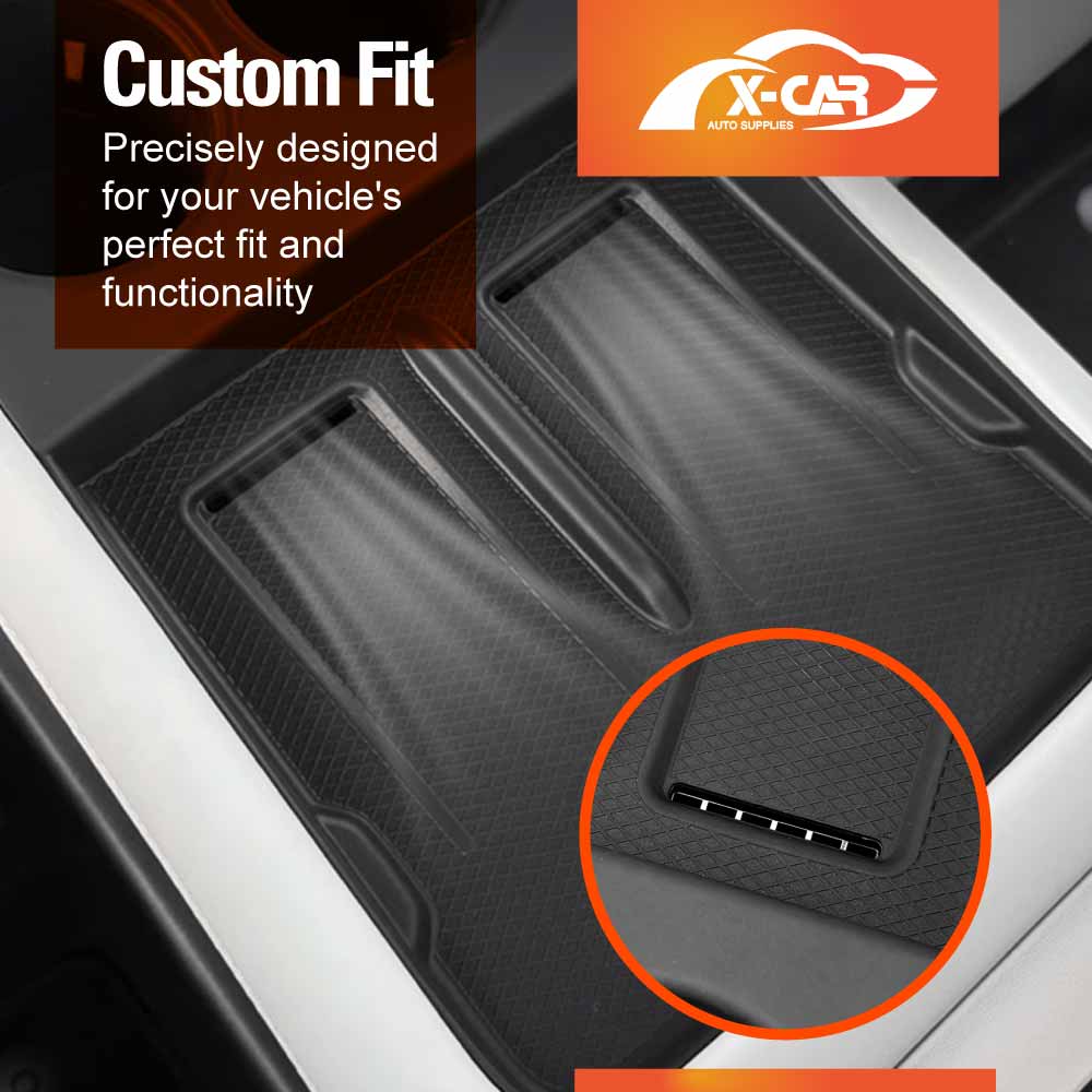 Cup Holder Insert Pad for Xpeng G6 2024-Onwards Centre Armrest Anti-Slip Wireless Charging Silicone Pad Organizer Accessories