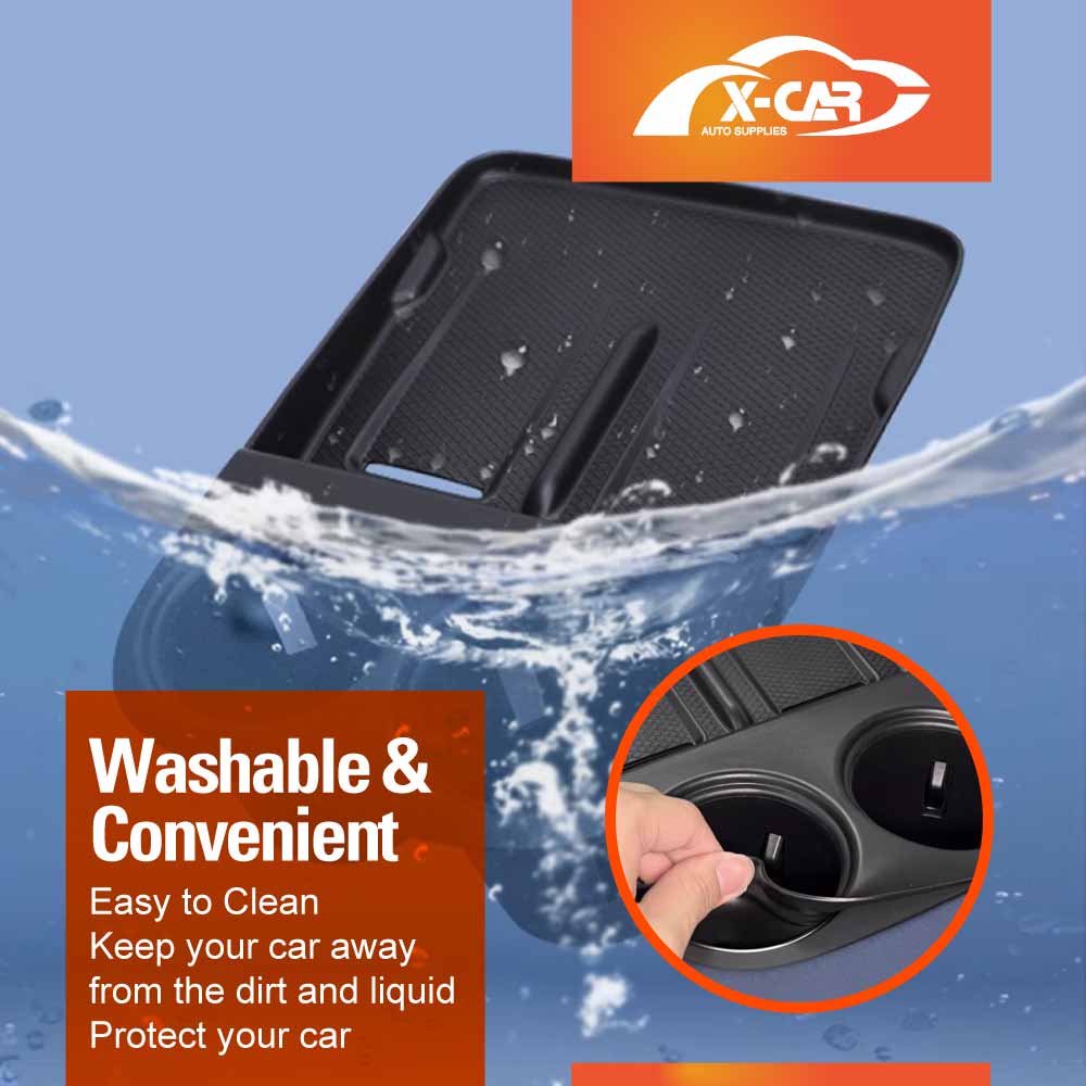 Cup Holder Insert Pad for Xpeng G6 2024-Onwards Centre Armrest Anti-Slip Wireless Charging Silicone Pad Organizer Accessories