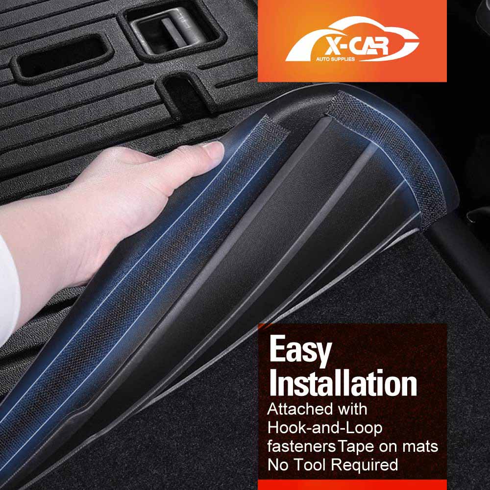 Boot Liner Kick Mats Set for Toyota Landcruiser 70/76 Series 2023-Onwards All Weather Heavy Duty Cargo Car Trunk Back Seat Protector