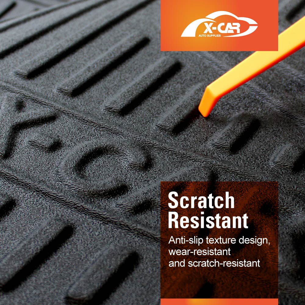 Boot Liner Kick Mats Set for Subaru Crosstrek 2023-Onwards All Weather Heavy Duty Cargo Car Trunk Back Seat Protector