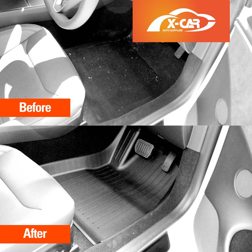 Floor Mats Boot liner for Tesla Model 3 Highland 2023-2025 All Weather Heavy Duty Front Rear Cargo Car Trunk Kick Mats 8PCS Full Cover