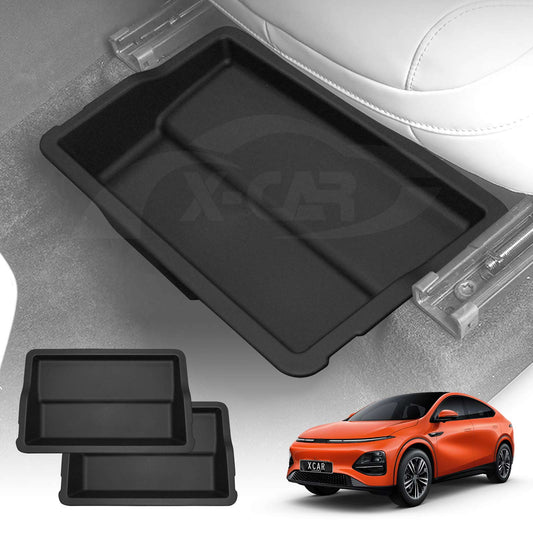 Car Under Seat Storage Box for Xpeng G6 2024-Onwards Front Seats Organizer Tray Pack of 2