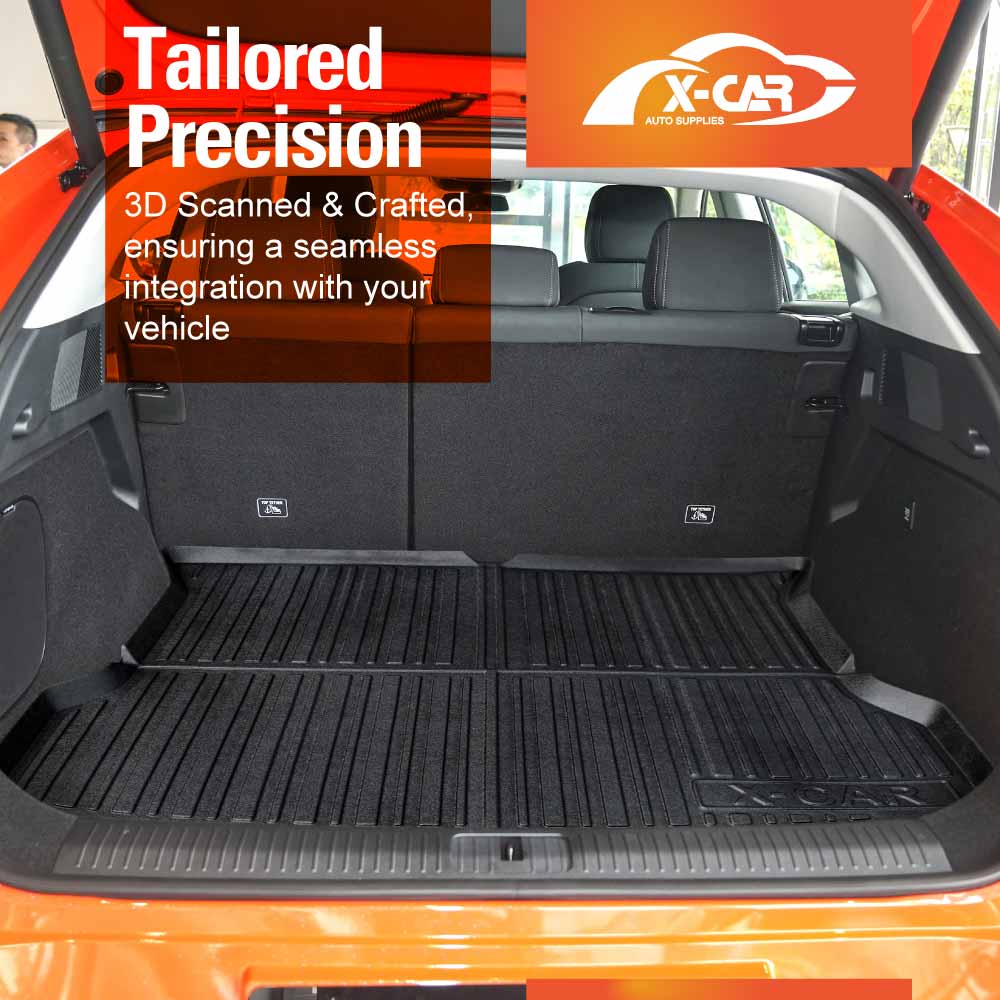 Floor Mats Boot Liner Set for XPeng G6 2024-2025 All Weather Heavy Duty Cargo Kick Mats Back Seat Protector Cover